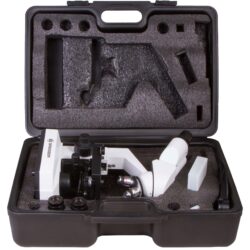 73761_bresser-microscope-erudit-basic-40-400x_15 Mikroskop Bresser w czarnej walizce transportowej z wyściółką ochronną.