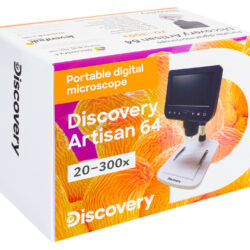 Opakowanie mikroskopu cyfrowego Discovery Artisan 64 z powiększeniem 20-300x.