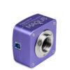 Fioletowa kamera cyfrowa Magus CBF30 do mikroskopu z portem USB.