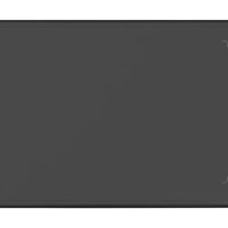 Tablet graficzny Bosto z przyciskami funkcyjnymi, pokrętłem i piórkiem na podstawce.