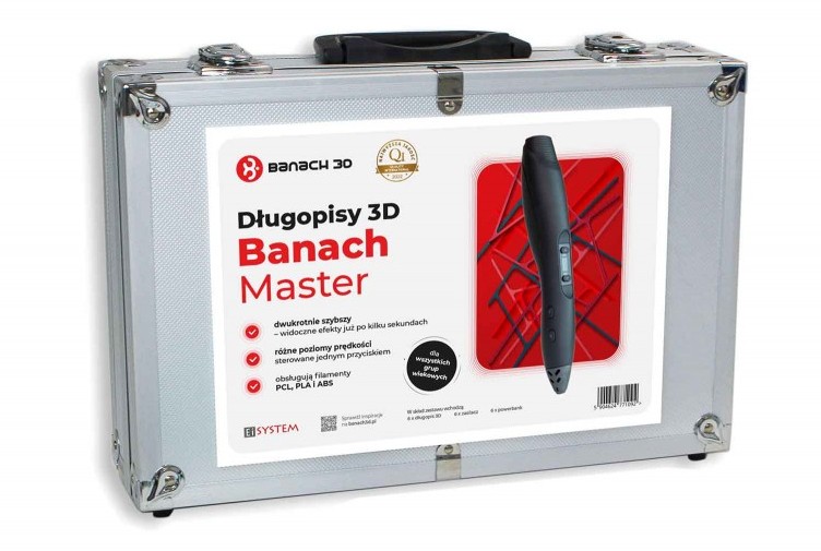 Długopisy 3D Banach Master z filamentem i pakietem edukacyjnym 10 Długopisy 3D Banach Master z filamentem i pakietem edukacyjnym -