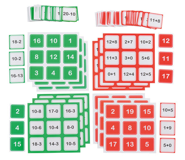 BINGO - dodawanie i odejmowanie do 20 3 BINGO - dodawanie i odejmowanie do 20 -