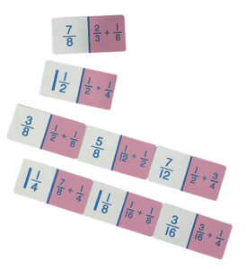 Domino - dodawanie ułamków zwykłych - Pracownie matematyczne