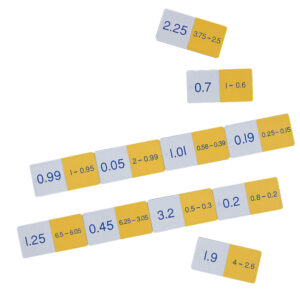 Domino - odejmowanie ułamków dziesiętnych - Pracownie