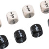 Kostki ułamkowe 20 mm - 8 sztuk - czarne i białe - drewniane 2 Kostki ułamkowe 20 mm - 8 sztuk - czarne i białe - drewniane -