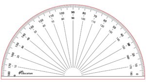 Kątomierz transparentny samoprzylepny - 10 sztuk - Przedmiotów ścisłych