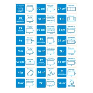 Domino geometryczne - pole prostokąta - Pracownie