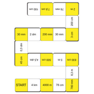 Domino zamiany jednostek - miary długości - Pracownie