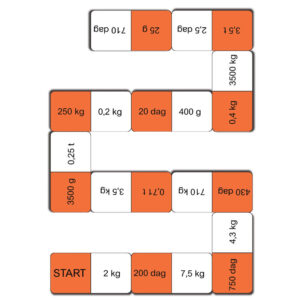 Domino zamiany jednostek - miary wagowe - Przedmiotów ścisłych
