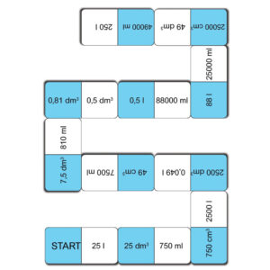 Domino zamiany jednostek - miary objętości - Pracownie