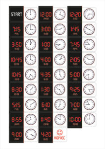 Domino - zegary analogowe i cyfrowe - Pracownie