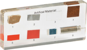 Materiały sztuczne - 8 okazów w akrylu - Pracownie przyrodnicze