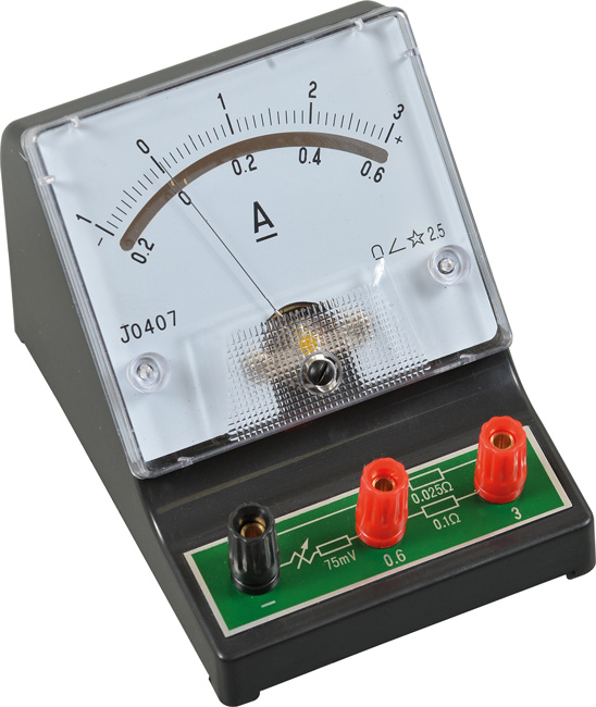 Amperomierz szkolny DC -0.2A–0.6A | -1A–3A 3 Amperomierz szkolny DC -0.2A–0.6A | -1A–3A -