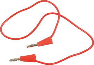 Przewody łączeniowe o długości 50 cm z wtyczkami bananowymi (czerwone) - 1 sztuka - Educarium