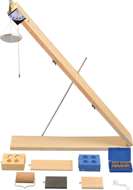 Równia pochyła do doświadczeń z tarciem - zestaw z kątomierzem 3 Równia pochyła do doświadczeń z tarciem - zestaw z kątomierzem -