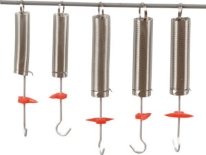 Sprężyny o różnym współczynniku sprężystości - 5 sztuk (haczyk ze wskazówkami) - Przedmiotów ścisłych