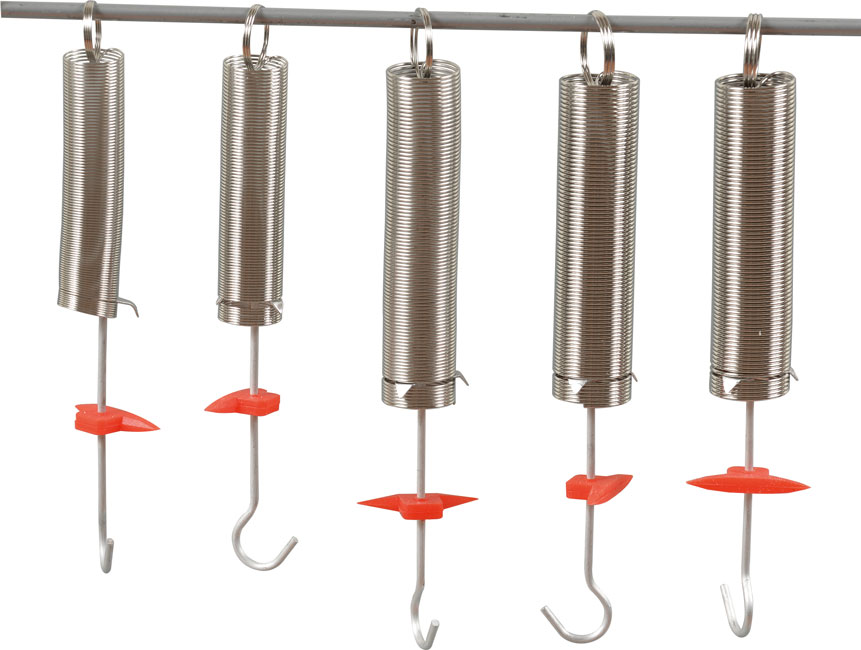 Sprężyny o różnym współczynniku sprężystości - 5 sztuk (haczyk ze wskazówkami) 3 Sprężyny o różnym współczynniku sprężystości - 5 sztuk (haczyk ze wskazówkami) -