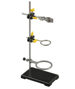 Statyw laboratoryjny (metal) z wyposażeniem - wersja z 4 elementami