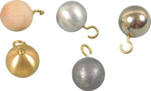 Porównawcze kulki - równa objętość/różna masa - 25 mm - 5 sztuk (z haczykiem) - Educarium