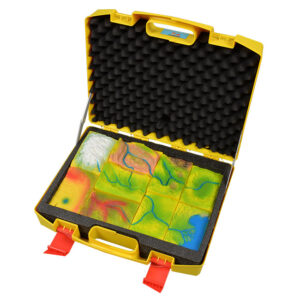 Topografia terenu - 9 modeli z fotografiami w walizce -