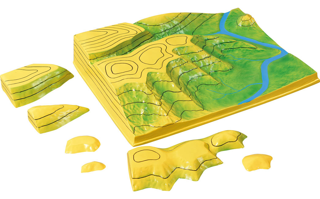 Poziomice i warstwice - model rozkładany 3 Poziomice i warstwice - model rozkładany -