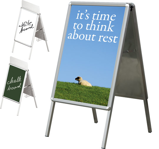 Tablica plakatowa na stojaku A, 2-stronna, składana 3 Tablica plakatowa na stojaku A, 2-stronna, składana -