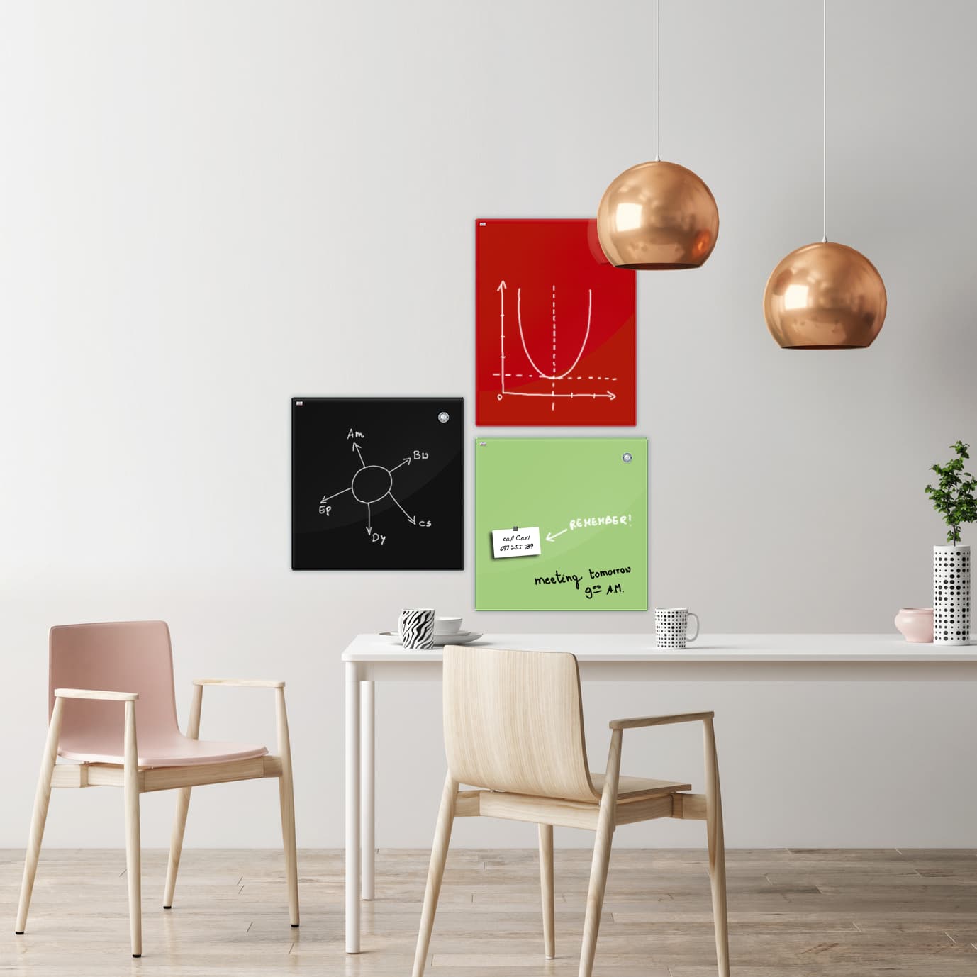 Tablica szklana magnetyczna NIEBIESKA 3 Tablica szklana magnetyczna NIEBIESKA -