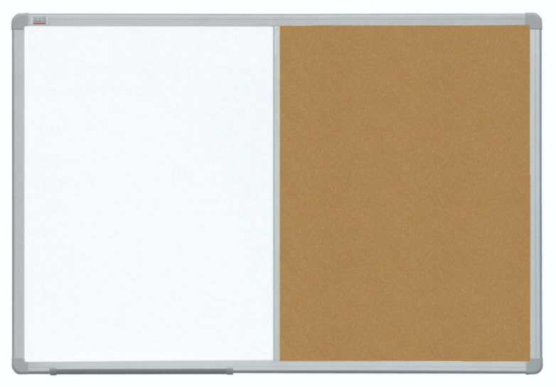 Tablica Combi biała lakierowana połączona z korkową 90x60 - TCASC96 3 Tablica Combi biała lakierowana połączona z korkową 90x60 - TCASC96 -