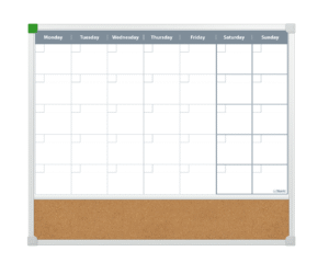 Planer tygodniowy magnetyczny z korkiem C-line - Tablice