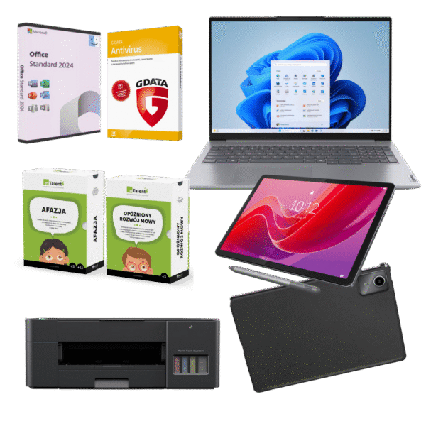 Cyfrowy Uczeń - zestaw 1 x Laptop z pakietem office, 1 x drukarka, 2 x tablet - CUZL2 -