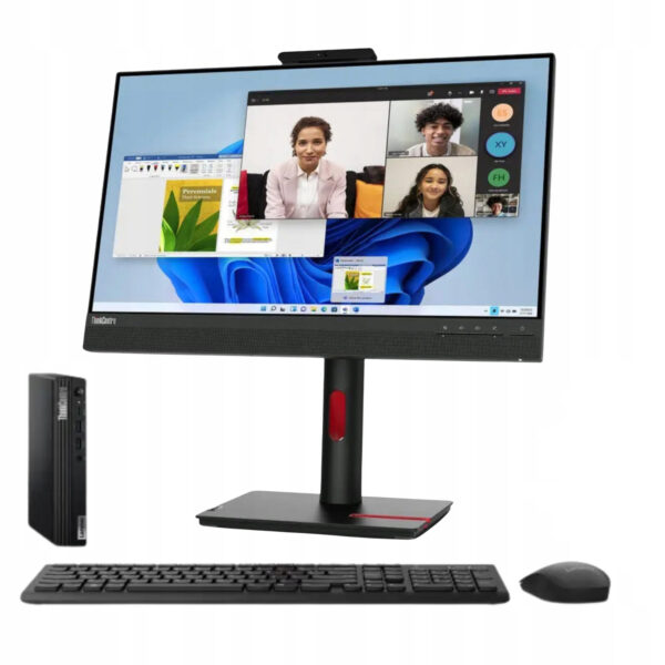 Zestaw ThinkCentre M70q Gen3 Tiny i5-12GEN 16GB/512GB plus Monitor 23.8 cali TIO Gen5 -