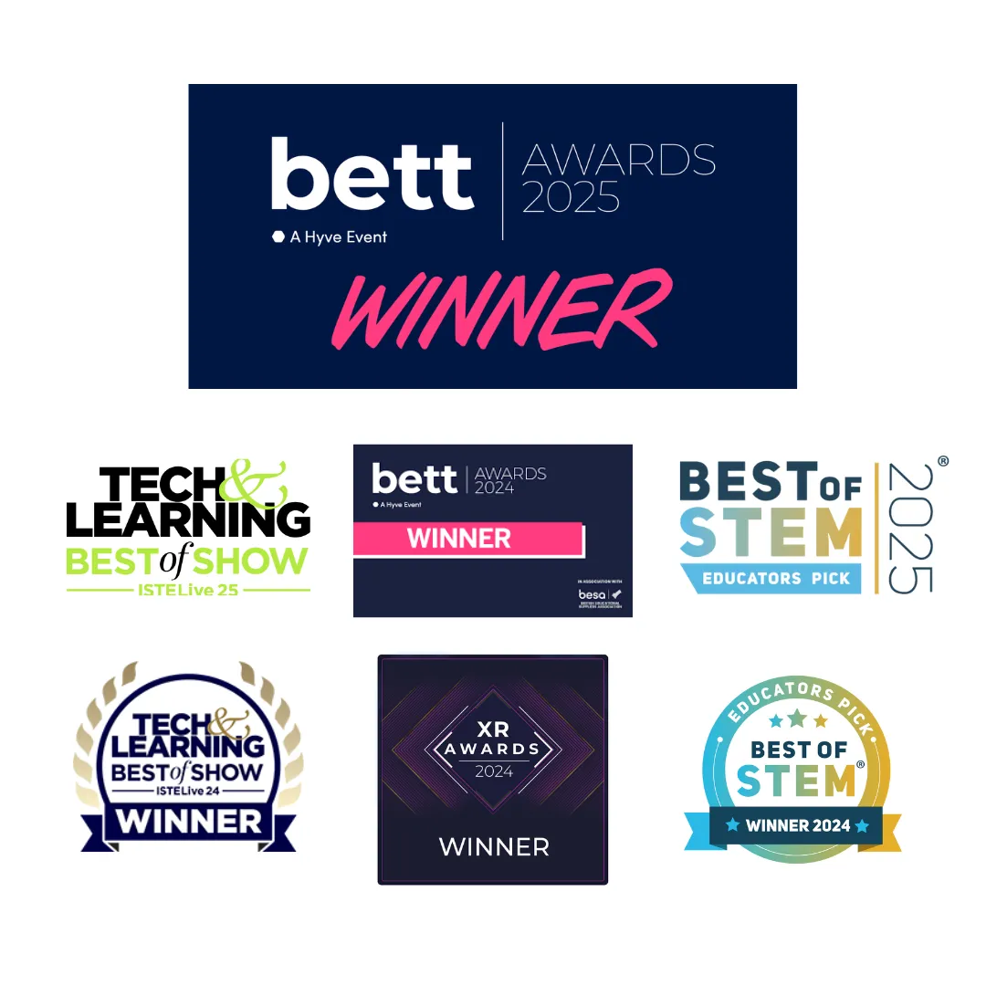 ClassVR XCELERATE - wirtualne laboratorium przedmiotowe zestaw 4 sztuk okularów + 3 letnia licencja EduverseCTE -