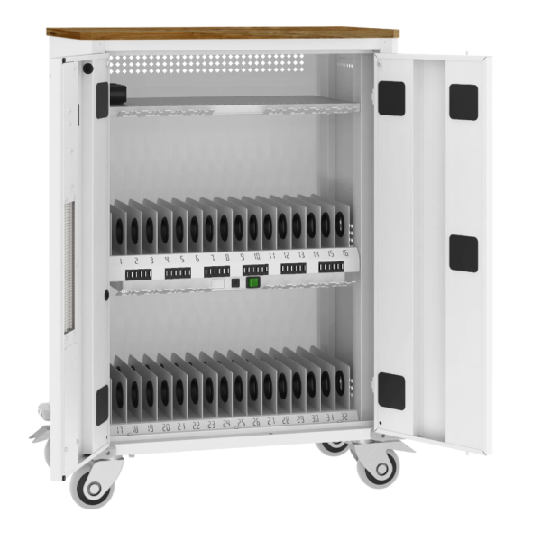 Wózek na tablety z ładowaniem i access pointem - 32 tablety - wnt 33 QV - Sprzęt komputerowo-biurowy