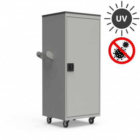 Wózek na laptopy z ładowaniem i lampą UV -12 laptopów - GF12DEZ -