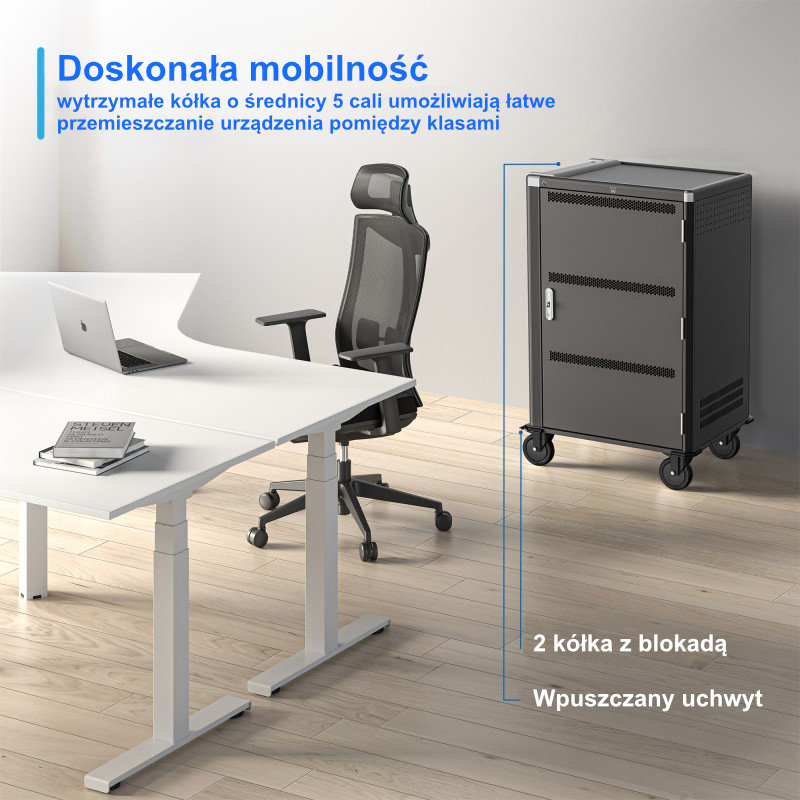 Mobilna stacja ładująca Ewent EW1701 dla 36 laptopów (do 15,6 cala) lub tabletów 7 Mobilna stacja ładująca Ewent EW1701 dla 36 laptopów (do 15,6 cala) lub tabletów -