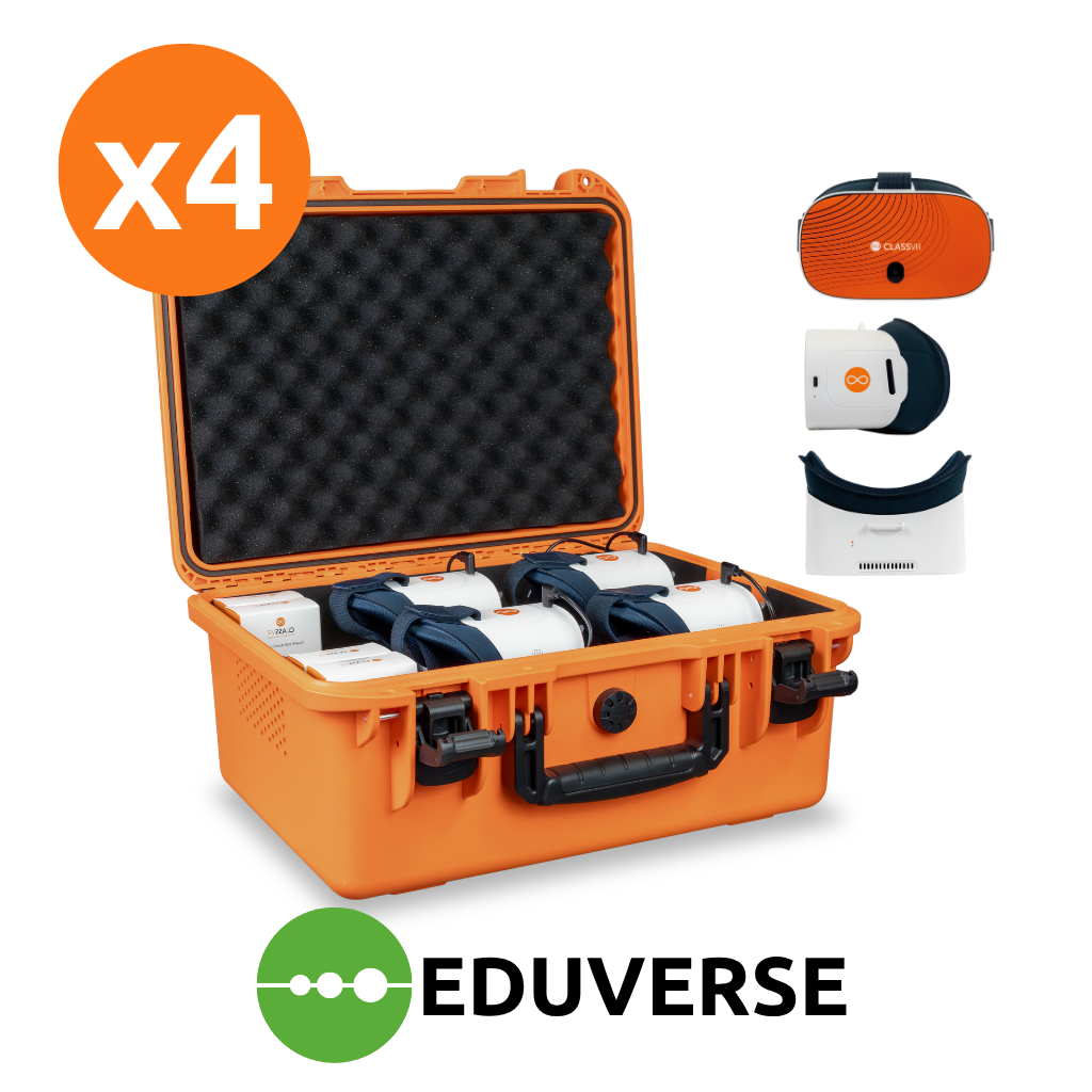 CYFROWY UCZEŃ FOTO zestawy strona (23) Wirtualna rzeczywistość ClassVR Xplorer 128GB – zestaw 4 sztuk okularów VR + Eduverse 1Y -