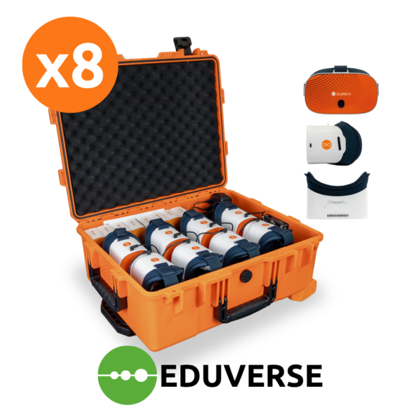 Wirtualna rzeczywistość ClassVR Xplorer 128GB – zestaw 8 sztuk okularów VR + Eduverse 1Y
