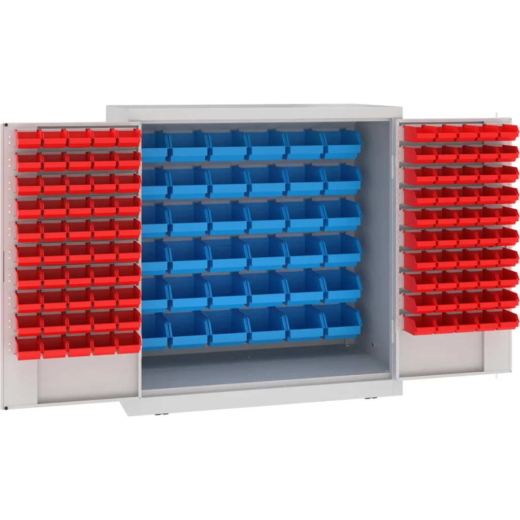 Ciężka Szafa Warsztatowa MSW z Pojemnikami -