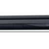 Boczny panel laptopa z portami audio, USB, Ethernet oraz gniazdem blokady zabezpieczającej.