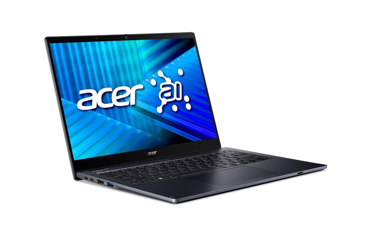 98400 Laptop Acer z wyświetlonym logotypem Acer AI na ekranie.