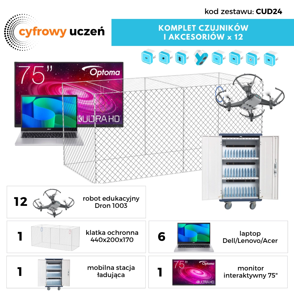 Cyfrowy uczeń - Pracownia kodowania dronów 24 stanowiska