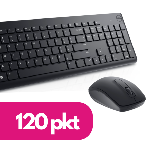 Dell Zestaw bezprzewodowy klawiatura + mysz KM3322W