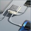 AWEI Powerbank C03 20000mAh 45W USB-A/USB-C + kable Lightning USB-C - srebrny -