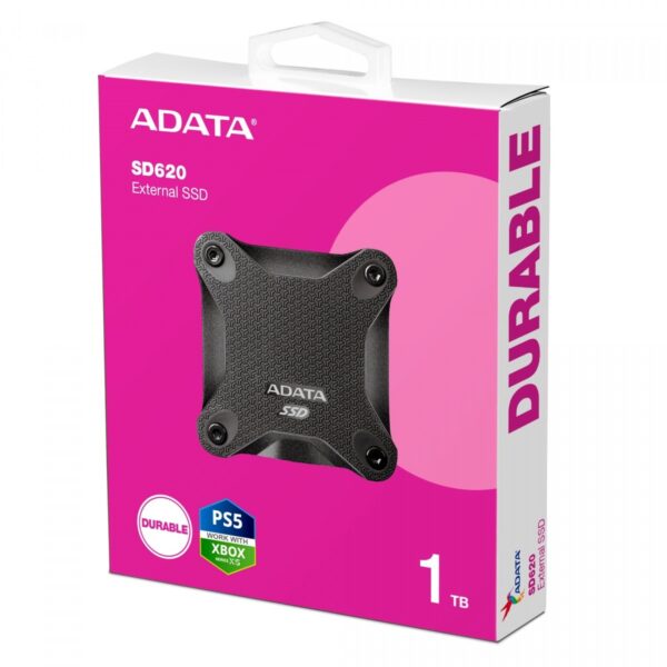 Adata Dysk zewnętrzny SSD SD620 1TB U3.2A 520/ 460 MB/s czarny -