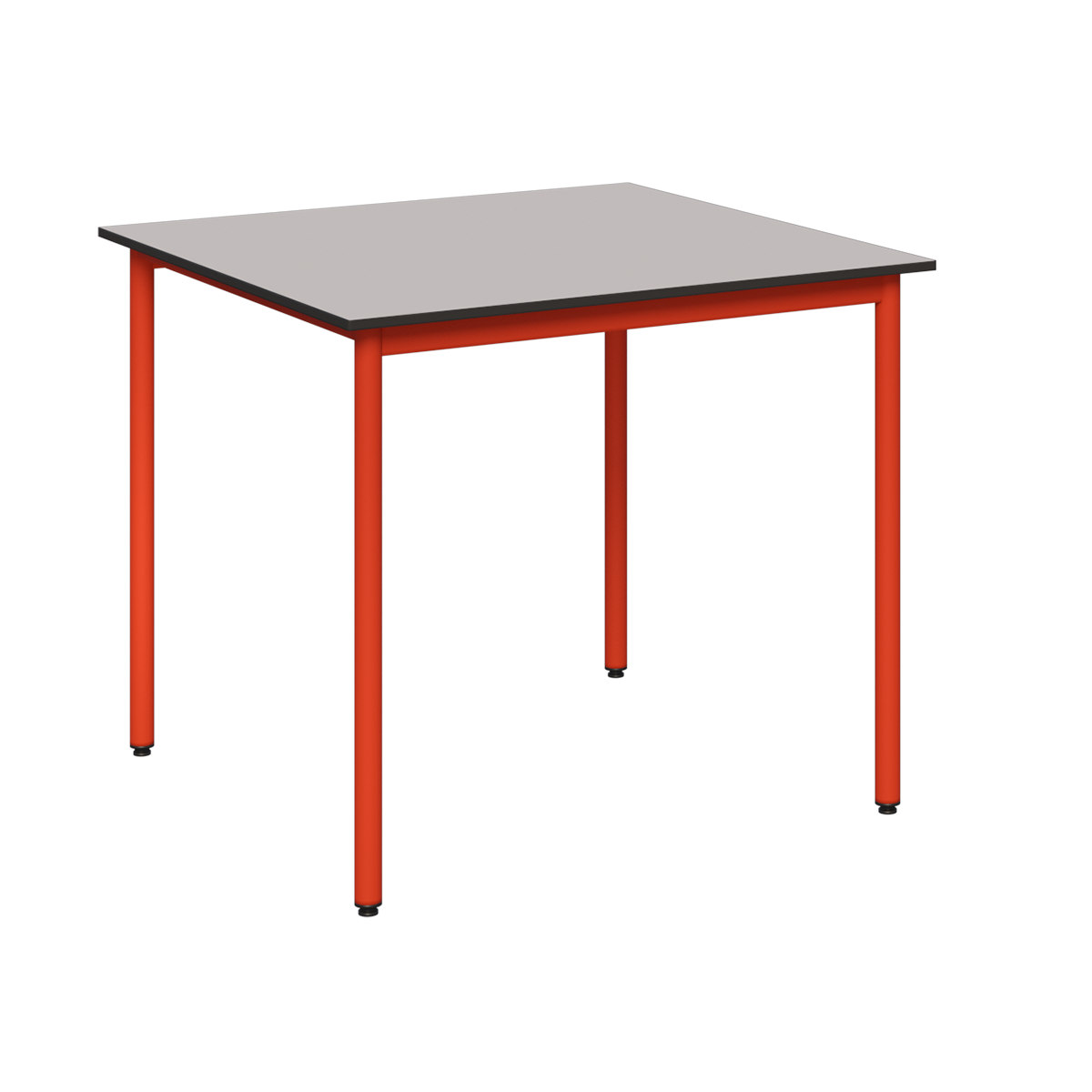 stół METALBIT blat kwadrat_COMPACT HPL_st.czerwony Stół stołówkowo-świetlicowy 800x800 mm blat COMPACT HPL -