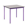 stół METALBIT blat kwadrat_COMPACT HPL_st.fioletowy Stół stołówkowo-świetlicowy 800x800 mm blat COMPACT HPL -