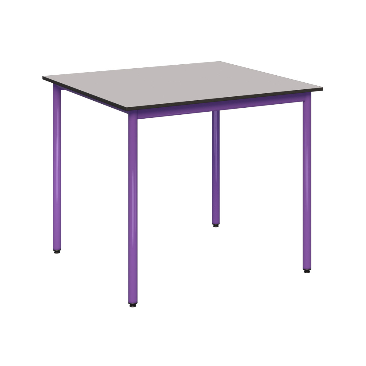 stół METALBIT blat kwadrat_COMPACT HPL_st.fioletowy Stół stołówkowo-świetlicowy 800x800 mm blat COMPACT HPL -