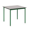 stół METALBIT blat kwadrat_COMPACT HPL_st.zielony Stół stołówkowo-świetlicowy 800x800 mm blat COMPACT HPL -