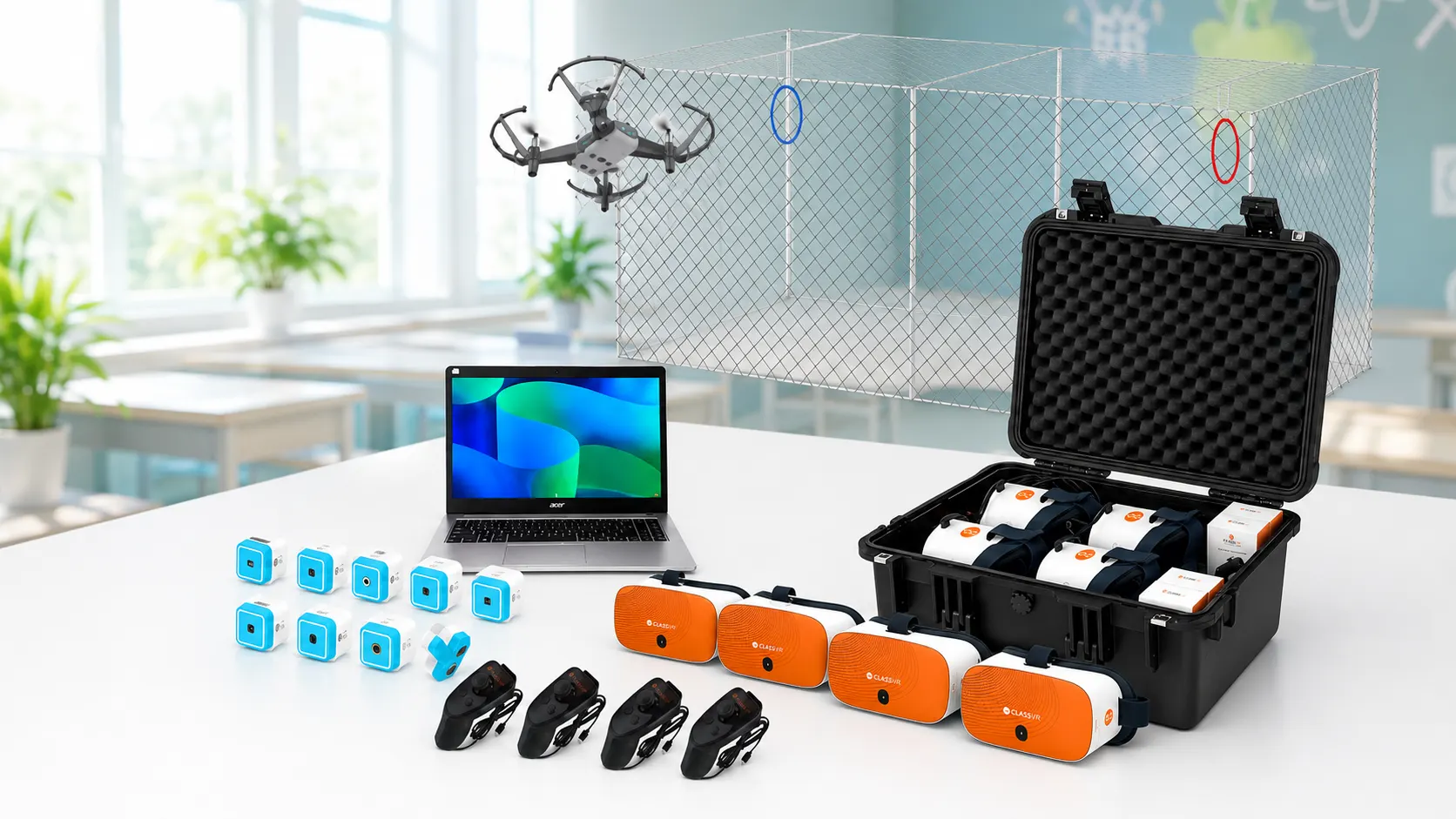 Wyposażenie pracowni w ramach programu Pracownie Kompas Jutra - okulary VR i drony edukacyjne