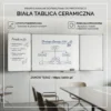 Tablica ceramiczna, biała, tryptyk -